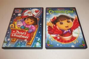 2 Dora The Explorer DVD Christmas Carol & Dora's Christmas -071401